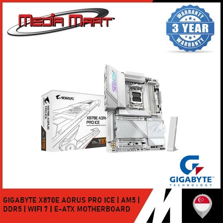 GIGABYTE X870E AORUS PRO ICE DDR5 AMD AM5 ATX MOTHERBOARD