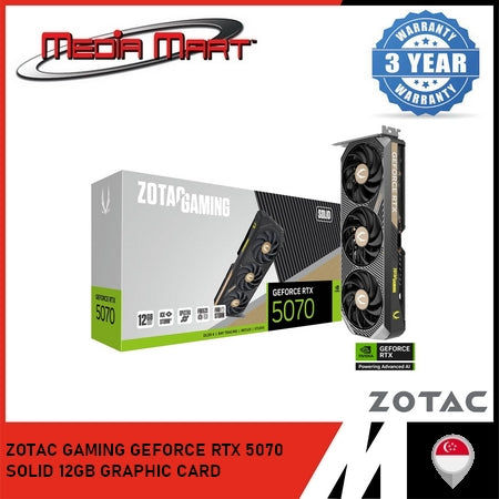 ZOTAC GAMING RTX 5070 SOLID / OC 12GB GRAPHIC CARD