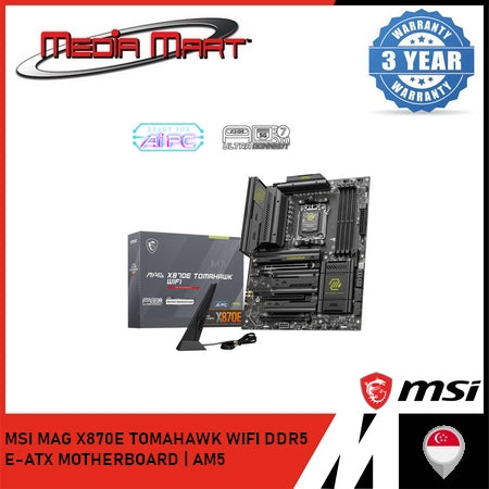 MSI MAG X870E TOMAHAWK WIFI DDR5 E-ATX MOTHERBOARD | AM5