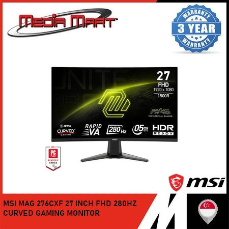 MSI MAG 276CXF 27 INCH FHD 280HZ CURVED GAMING MONITOR