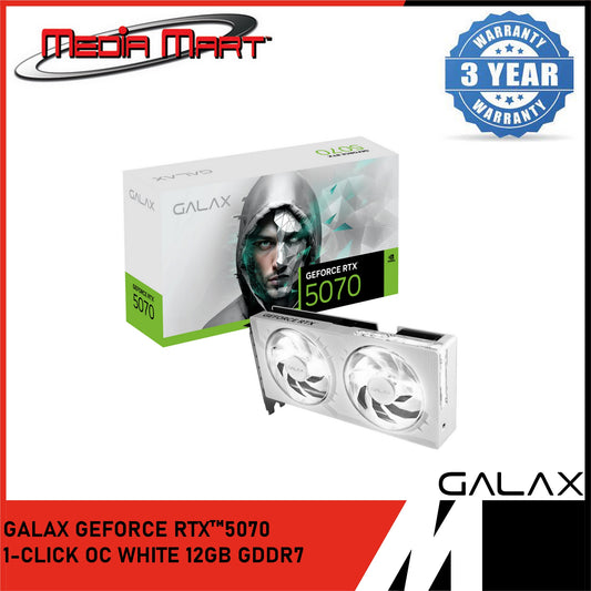 GALAX GEFORCE RTX™ 5070 1-CLICK OC 12GB GDDR7 GRAPHICS CARD (WHITE)