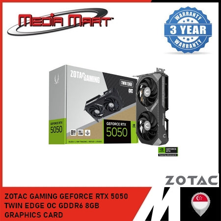 ZOTAC GAMING GEFORCE RTX 5050 TWIN EDGE OC GDDR6 8GB GRAPHICS CARD