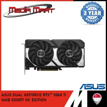 ASUS DUAL GEFORCE RTX 5060Ti 16GB GDDR7 OC EDITION GRAPHIC CARD
