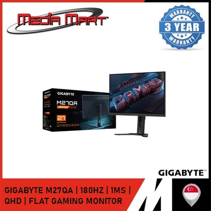 GIGABYTE M27QA | 180HZ | 1MS | QHD | FLAT GAMING MONITOR
