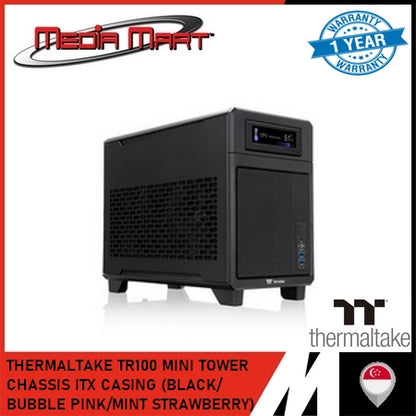 THERMALTAKE TR100 MINI TOWER CHASSIS ITX CASING (BLACK/ BUBBLE PINK/MINT STRAWBERRY)