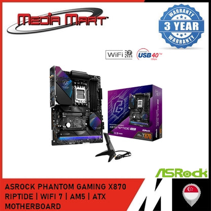 ASROCK PHANTOM GAMING X870 RIPTIDE | WIFI 7 | AM5 | ATX MOTHERBOARD