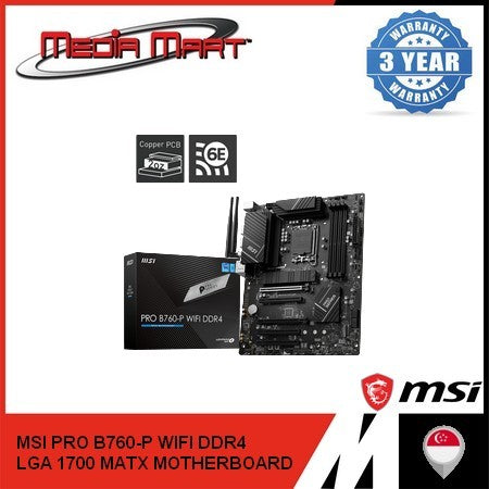 MSI PRO B760-P WIFI DDR4 LGA 1700 ATX MOTHERBOARD