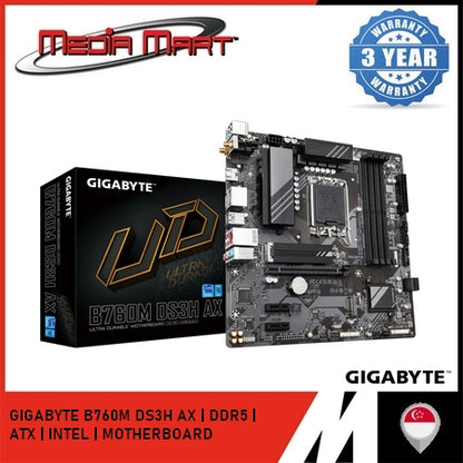 GIGABYTE B760M DS3H AX | M-ATX | INTEL | DDR5 | MOTHERBOARD