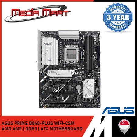 ASUS PRIME B840-PLUS WIFI-CSM AMD AM5 | DDR5 | ATX MOTHERBOARD