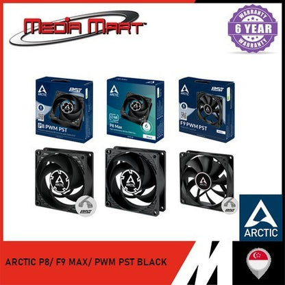 ARCTIC P8/F9 MAX/PWM PST 80/92MM FANS WITH CABLE SPLITTER