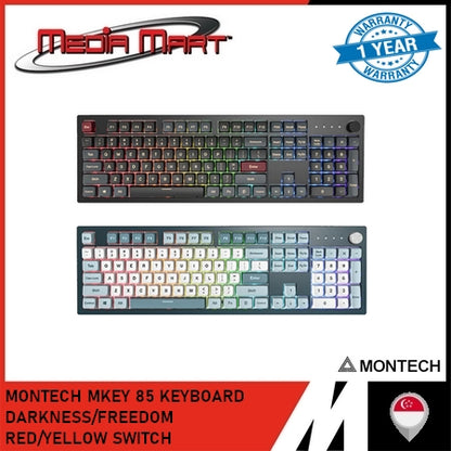 MONTECH MKEY 85 KEYBOARD DARKNESS/FREEDOM RED/YELLOW SWITCH