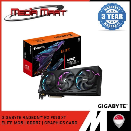 GIGABYTE AORUS RADEON™ RX 9070 XT ELITE 16G GRAPHICS CARD