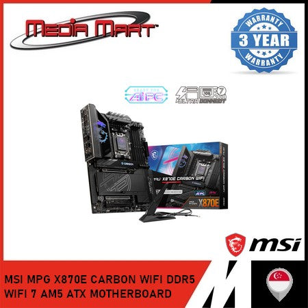 MSI MPG X870E CARBON WIFI DDR5 WIFI 7 AM5 ATX MOTHERBOARD