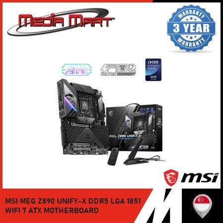 MSI MEG Z890 UNIFY-X DDR5 LGA 1851 WIFI 7 ATX MOTHERBOARD