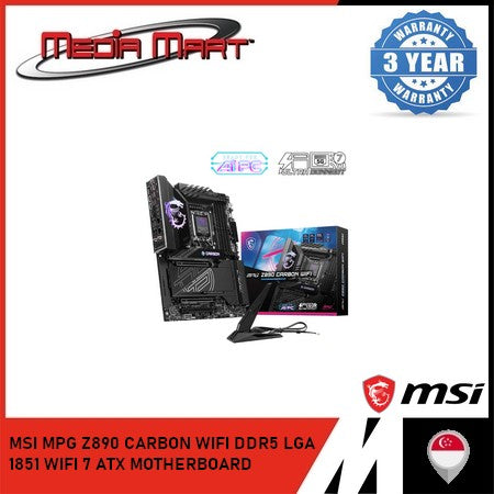 MSI MPG Z890 CARBON WIFI DDR5 LGA 1851 WIFI 7 ATX MOTHERBOARD