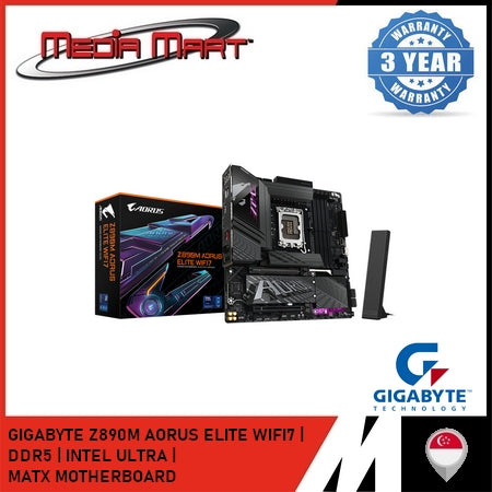 GIGABYTE Z890M AORUS ELITE WIFI 7 LGA 1851 DDR5 M-ATX MOTHERBOARD