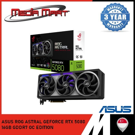 ASUS ROG ASTRAL GEFORCE RTX 5080 16GB GDDR7 OC EDITION GRAPHIC CARD