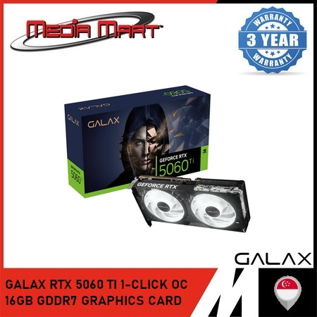 GALAX RTX 5060 TI 1-CLICK OC 16GB GDDR7 GRAPHICS CARD