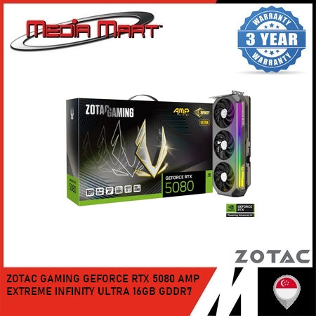 ZOTAC GAMING RTX 5080 AMP EXTREME INFINITY ULTRA 16GB GRAPHIC CARD