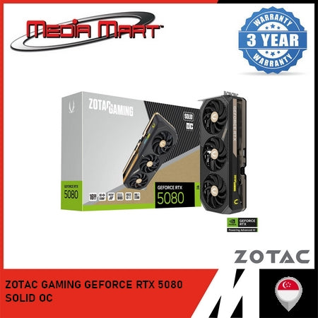 ZOTAC GAMING RTX 5080 SOLID OC 16GB GRAPHIC CARD