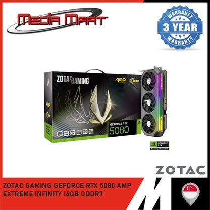 ZOTAC GAMING RTX 5080 AMP EXTREME INFINITY 16GB GRAPHIC CARD