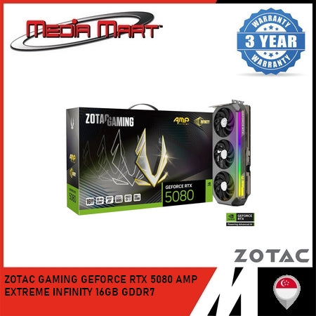 ZOTAC GAMING RTX 5080 AMP EXTREME INFINITY 16GB GRAPHIC CARD
