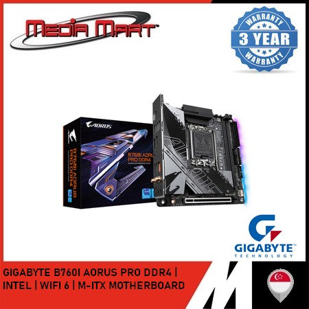GIGABYTE B760I AORUS PRO DDR4 LGA 1700 MINI-ITX MOTHERBOARD
