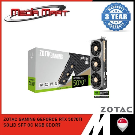 ZOTAC GAMING RTX 5070 Ti SOLID SFF OC 16GB GRAPHIC CARD