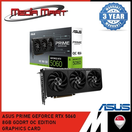 ASUS PRIME GEFORCE RTX 5060 8GB GDDR7 OC EDITION GRAPHICS CARD