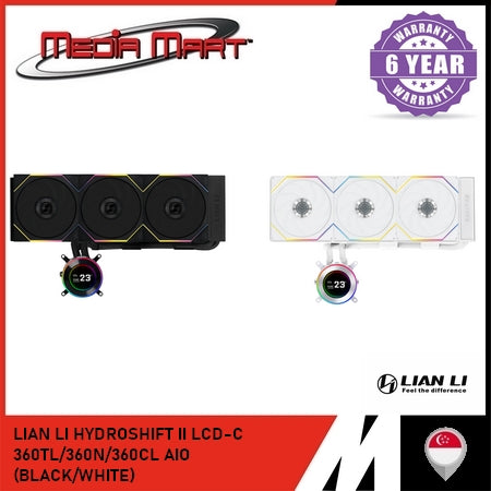 LIAN LI HYDROSHIFT II LCD-C 360CL/360TL/360N AIO (BLACK/WHITE)