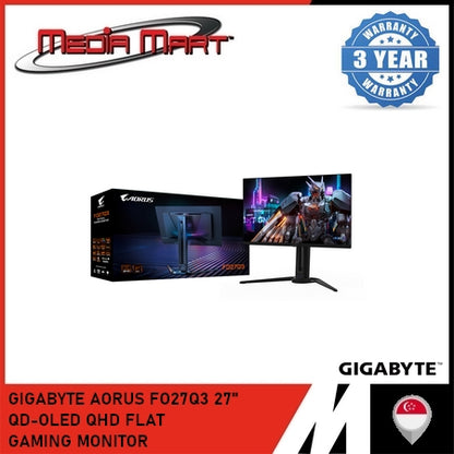 GIGABYTE AORUS FO27Q3 27" QD-OLED QHD FLAT GAMING MONITOR