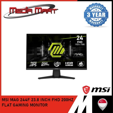 MSI MAG 244F 23.8 INCH FHD 200HZ FLAT GAMING MONITOR