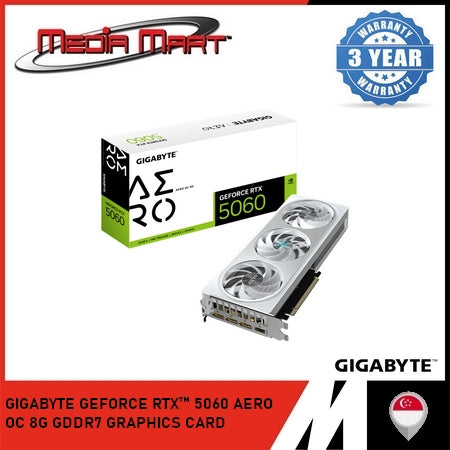 GIGABYTE GEFORCE RTX 5060 AERO OC 8G GDDR7 GRAPHICS CARD