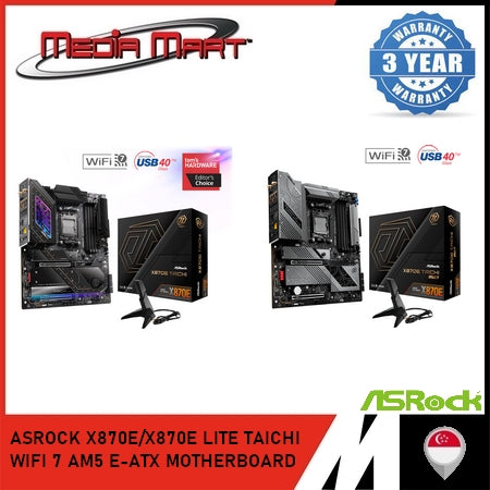 ASROCK X870E/X870E LITE TAICHI WIFI 7 AM5 E-ATX MOTHERBOARD