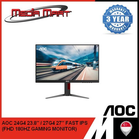 AOC 24G4 24" FHD FAST  IPS FLATSCREEN 180HZ GAMING MONITOR