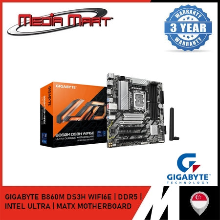 GIGABYTE B860M DS3H WIFI6E LGA 1851 DDR5 M-ATX MOTHERBOARD