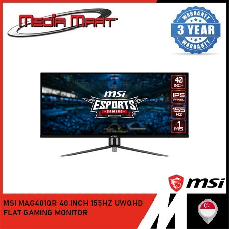 MSI MAG401QR 40 INCH 155HZ UWQHD FLAT GAMING MONITOR