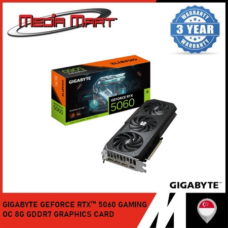 GIGABYTE GEFORCE RTX 5060 GAMING OC 8G GDDR7 GRAPHICS CARD
