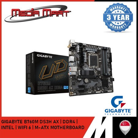 GIGABYTE B760M DS3H AX DDR4 LGA 1700 M-ATX MOTHERBOARD