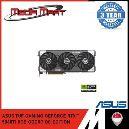 ASUS TUF GAMING GEFORCE RTX 5060Ti 8GB GDDR7 OC EDITION GRAPHIC CARD