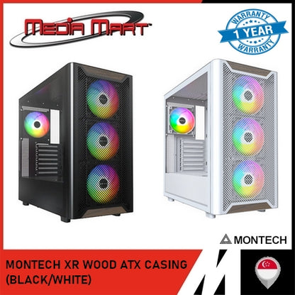MONTECH XR WOOD ATX CASING (BLACK/WHITE)