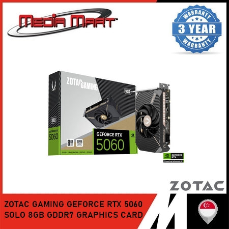 ZOTAC GAMING GEFORCE RTX 5060 SOLO 8GB GDDR7 GRAPHICS CARD