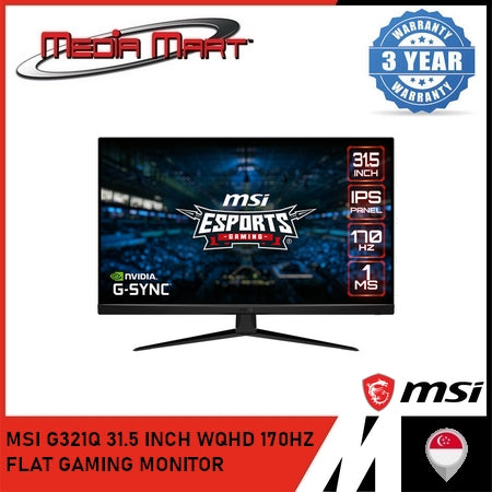 MSI G321Q 31.5 INCH WQHD 170HZ FLAT GAMING MONITOR