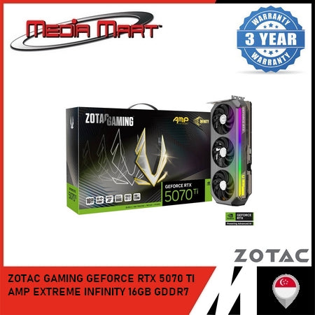 ZOTAC GAMING RTX 5070 Ti AMP EXTREME INFINITY 16GB GRAPHIC CARD
