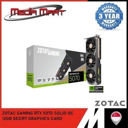 ZOTAC GAMING RTX 5070 SOLID / OC 12GB GRAPHIC CARD