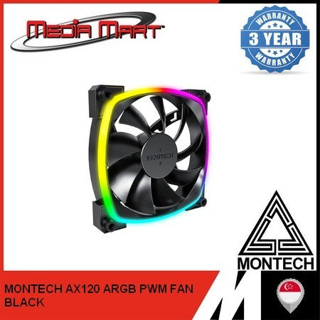 MONTECH AX120 ARGB PWM FAN Black