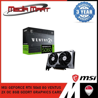 MSI GEFORCE RTX 5060 8G VENTUS 2X OC 8GB GDDR7 GRAPHICS CARD