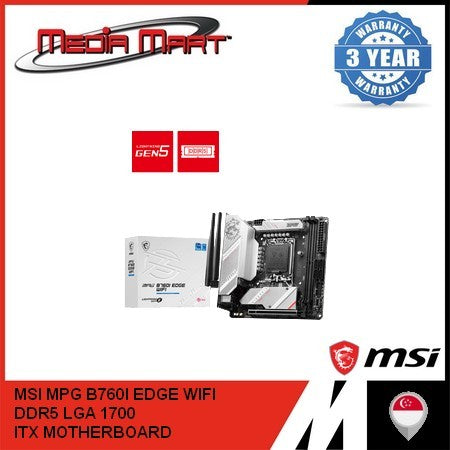MSI MPG B760I EDGE WIFI DDR5 ITX MOTHERBOARD