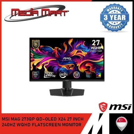 MSI MAG 273QP QD-OLED X24 27 INCH  240HZ WQHD FLATSCREEN MONITOR