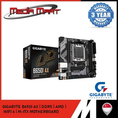 GIGABYTE B650I AX AM5 DDR5 WIFI 6 MINI-ITX MOTHERBOARD
